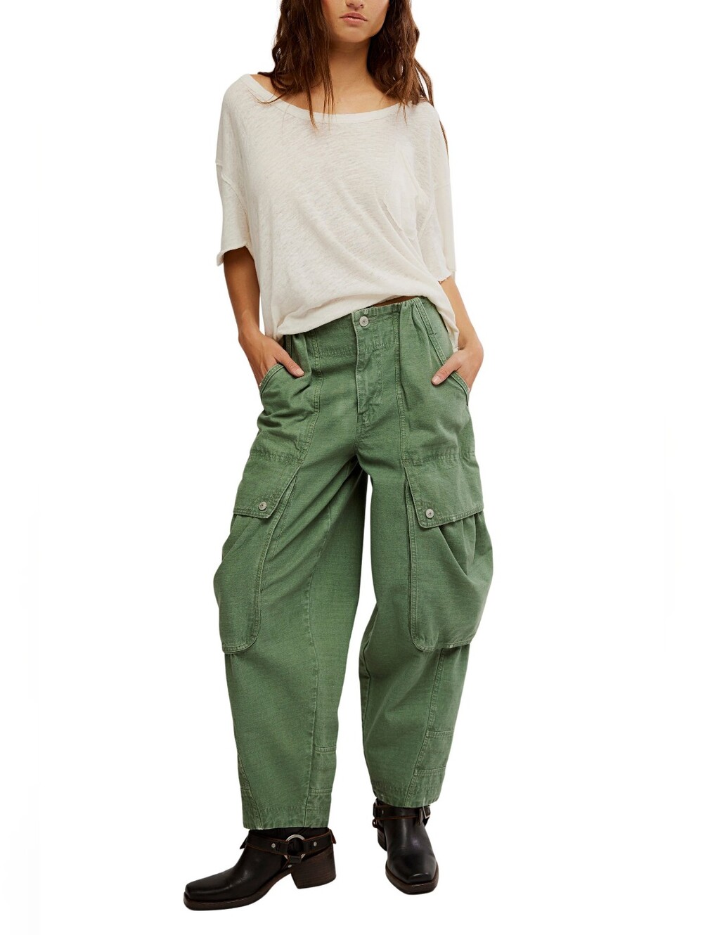 Free People We The Free Brentwood Slouchy Cargo Pants